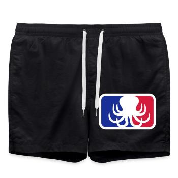 sport logo pieuvre pieuvre poulpe pieuvre tentacule - Short de bain - noir - Devant - AI Model Male 185 light (185cm)