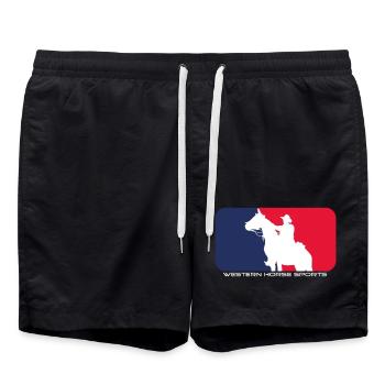 Western Horse Sports Unisex - Short de bain - noir - Devant - AI Model Male 185 light (185cm)