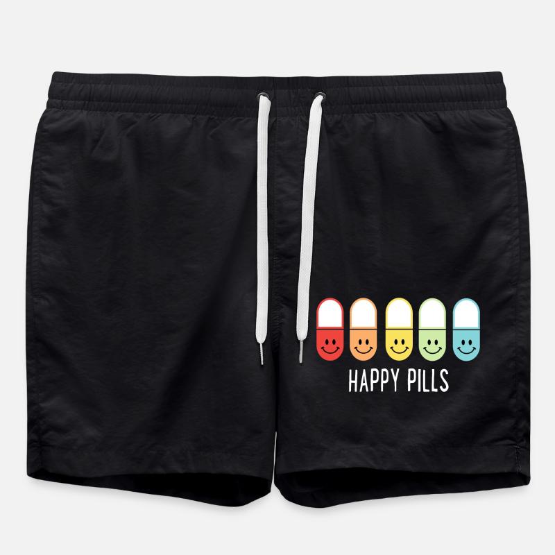 Les pilules heureuses - Short de bain - noir