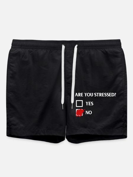 Are you stressed? - Bist du im Stress? - Badeshorts - Schwarz