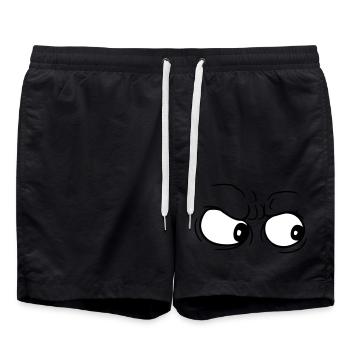 regarder les yeux 2 yeux s’énerver la tête - Short de bain - noir - Devant - AI Model Male 185 light (185cm)