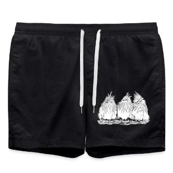 Witzige lustige Vögel - Badeshorts - Schwarz - Vorne - AI Model Male 185 light (185cm)