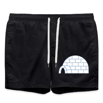 Iglu - Badeshorts - Schwarz - Vorne - AI Model Male 185 light (185cm)