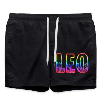 leo rs rainbow - Short de bain - noir - Devant - AI Model Male 185 light (185cm)