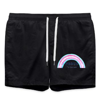 Fier d'être moi transgenre - Short de bain - noir - Devant - AI Model Male 185 light (185cm)