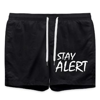 Reste attentif - Short de bain - noir - Devant - AI Model Male 185 light (185cm)
