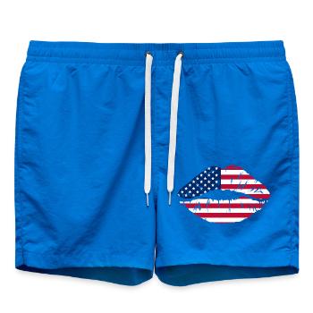 Bouche de drapeau USA - Short de bain - cobalt blue - Devant