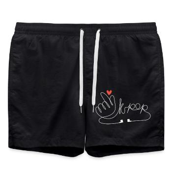 K-pop Korean Pop - Short de bain - noir - Devant - AI Model Male 185 light (185cm)