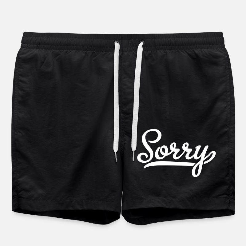 sorry - Badeshorts - Schwarz