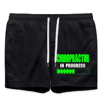Physiotherapist Chiropractor Physiotherapy - Swim Trunks - black - Front - AI Model Male 185 light (185cm)