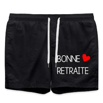 RETRAITE. BONNE RETRAITE. JOYEUSE RETRAITE - Short de bain - noir - Devant - AI Model Male 185 light (185cm)