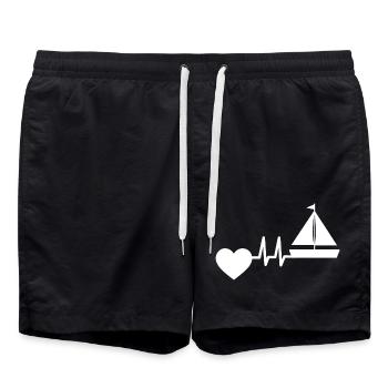 Voile voile bateau voile bateau pouls - Short de bain - noir - Devant - AI Model Male 185 light (185cm)