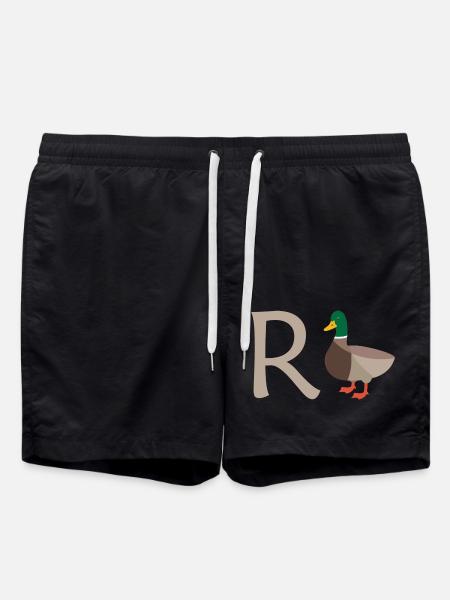 Rente Ente Ruhestand Pension Frührente Geschenk - Badeshorts - Schwarz