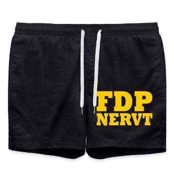 Fdp - Badeshorts - Schwarz - Vorne - AI Model Male 185 light (185cm)