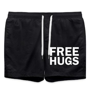 Free hugs - Short de bain - noir - Devant - AI Model Male 185 light (185cm)