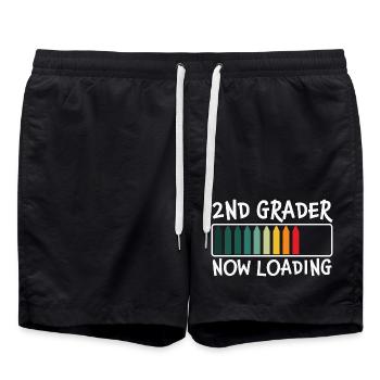 2nd grader now loading 2ème classe Chemise - Short de bain - noir - Devant - AI Model Male 185 light (185cm)
