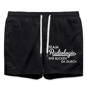 Team Radiologie - Badeshorts - Schwarz - Vorne - AI Model Male 185 light (185cm)