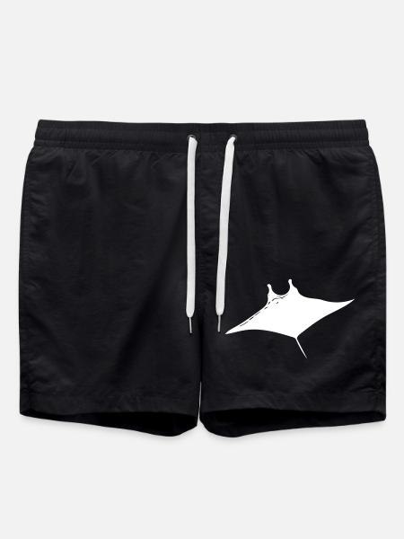 Manta Rays Vector Style - Swim Trunks - black