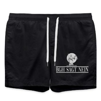 BGH Sagt Nein - Badeshorts - Schwarz - Vorne - AI Model Male 185 light (185cm)