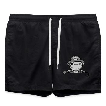 Pirate Captain Cool - Short de bain - noir - Devant - AI Model Male 185 light (185cm)
