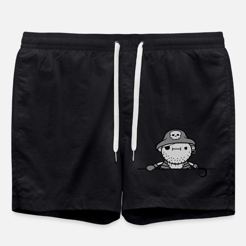 Pirate Captain Cool - Swim Trunks - black