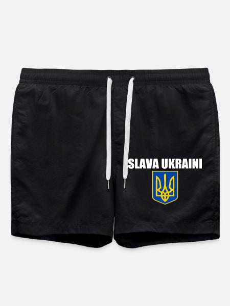 Slava ukraini - Swim Trunks - black