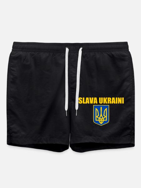 Slava ukraini - Swim Trunks - black