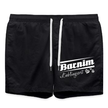 Barnim - Lieblingsort mit Stadtnamen - Badeshorts - Schwarz - Vorne - AI Model Male 185 light (185cm)