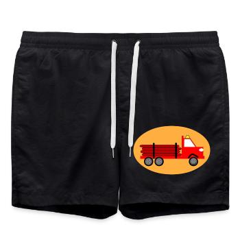 Camion - Short de bain - noir - Devant - AI Model Male 185 light (185cm)