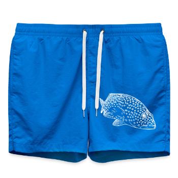 Elegant Vintage Spotted Grouper - Swim Trunks - cobalt blue - Front