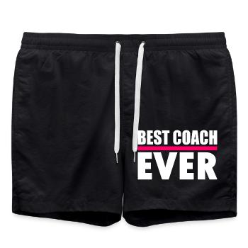 Best coach ever - Short de bain - noir - Devant - AI Model Male 185 light (185cm)