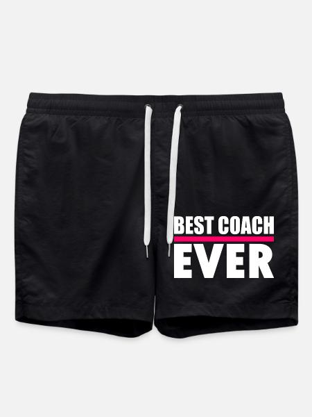 Best coach ever - Swim Trunks - black