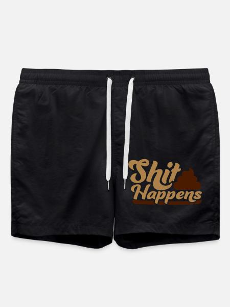 Poop pile shit happens - Swim Trunks - black