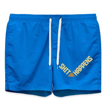 Shit happens Humor Zitat - Badeshorts - Cobalt blue - Vorne