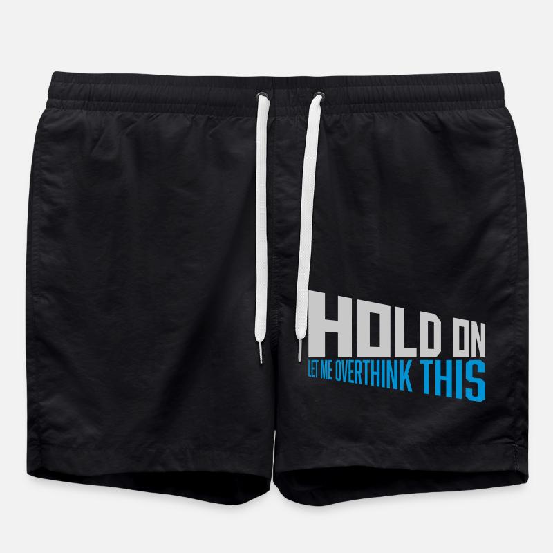 Let me overthink this - Badeshorts - Schwarz