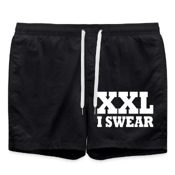 XXL - Swim Trunks - black - Front - AI Model Male 185 light (185cm)