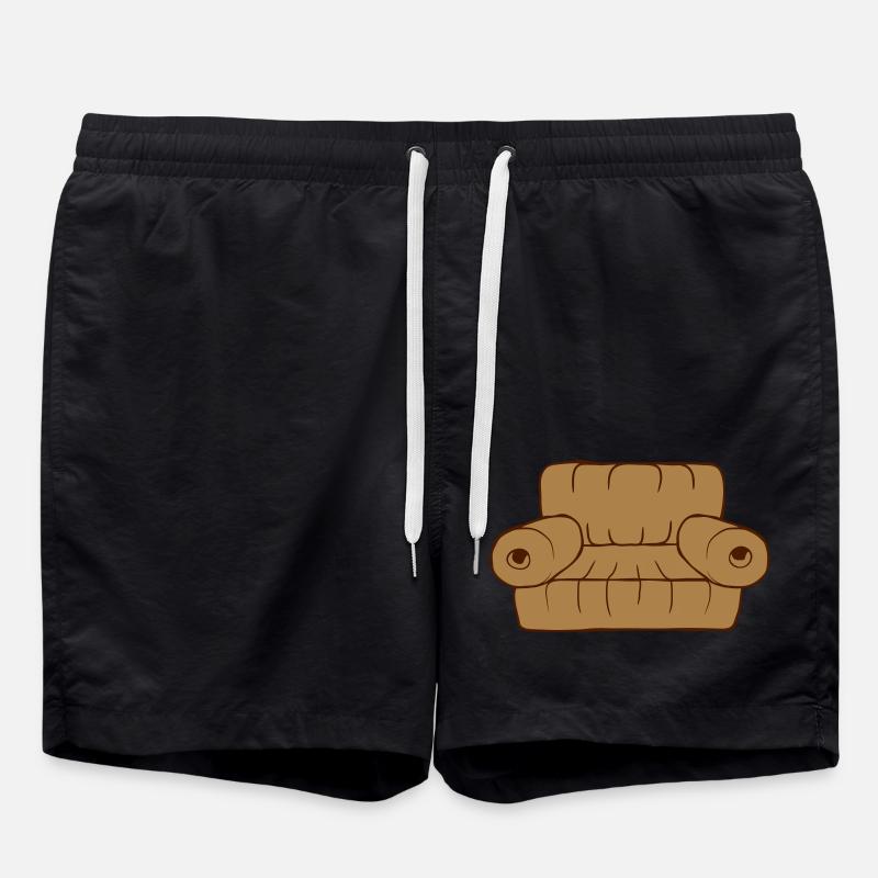 Sofa Couch Wohnzimmer Möbel - Badeshorts - Schwarz