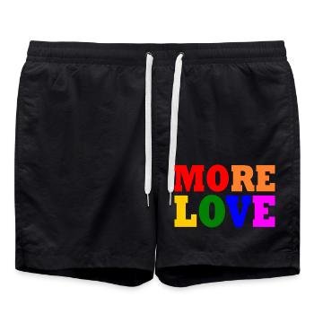 More love - Badeshorts - Schwarz - Vorne - AI Model Male 185 light (185cm)