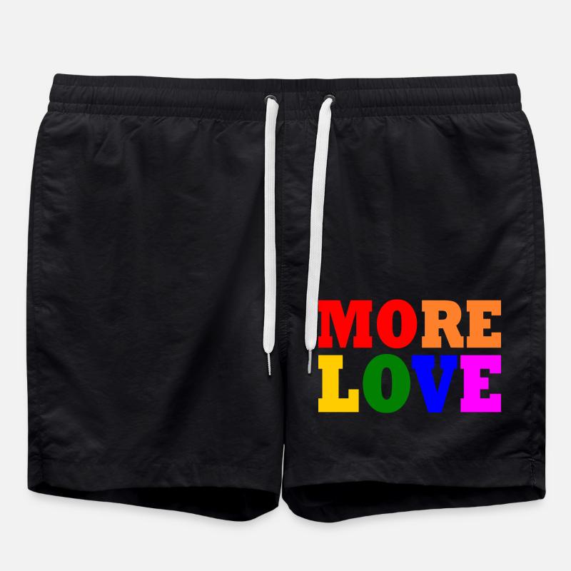 More love - Badeshorts - Schwarz