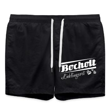 Bocholt - Lieblingsort mit Stadtnamen - Badeshorts - Schwarz - Vorne - AI Model Male 185 light (185cm)