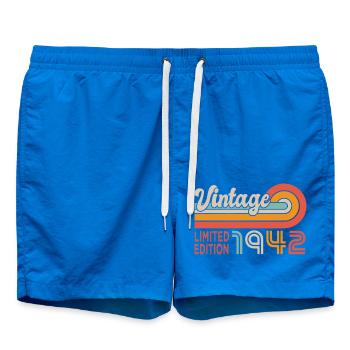 Jubiläum 80 Jahre Vintage 1942 Retro - Badeshorts - Cobalt blue - Vorne