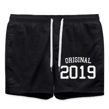 Original 2019 - 4 ans, 4e anniversaire Enfants - Short de bain - noir - Devant - AI Model Male 185 light (185cm)