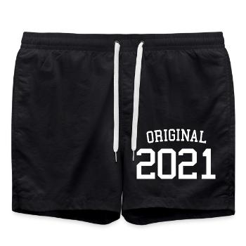 Original 2021 - 2 ans, 2e anniversaire Enfants - Short de bain - noir - Devant - AI Model Male 185 light (185cm)