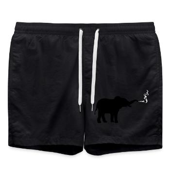 Smoking Elephant Joint Weed - Swim Trunks - black - Front - AI Model Male 185 light (185cm)