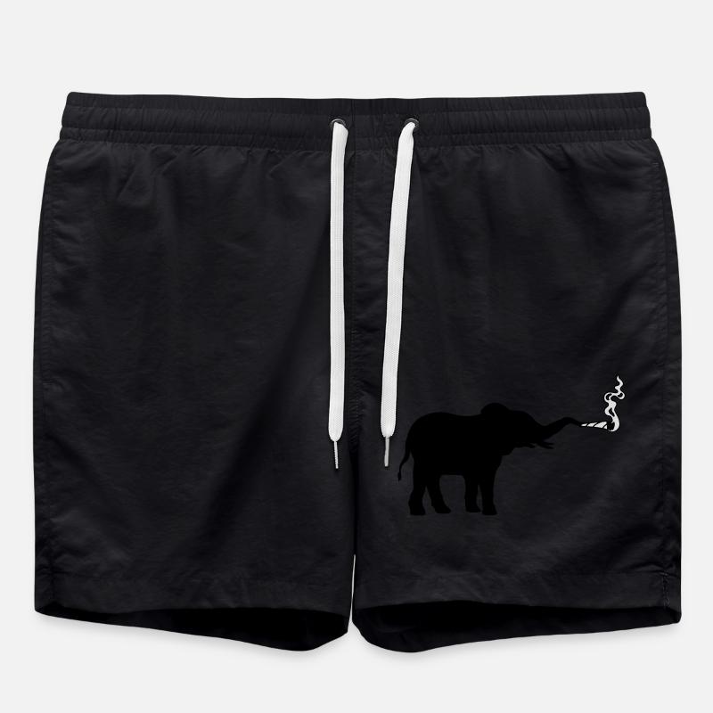Fumer l’herbe à joint d’éléphant - Short de bain - noir