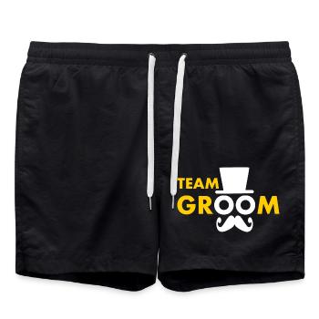 Team groom - Short de bain - noir - Devant - AI Model Male 185 light (185cm)