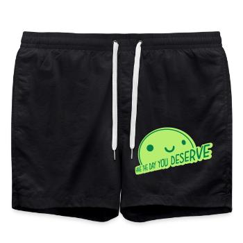 the day you deserve - Swim Trunks - black - Front - AI Model Male 185 light (185cm)