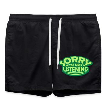 sorry in not listening - Swim Trunks - black - Front - AI Model Male 185 light (185cm)