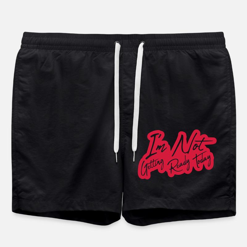 not getting ready today - Swim Trunks - black