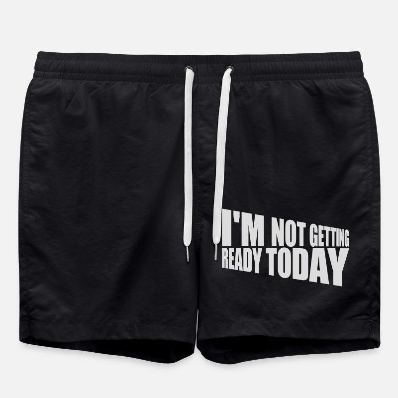not getting ready today - Swim Trunks - black